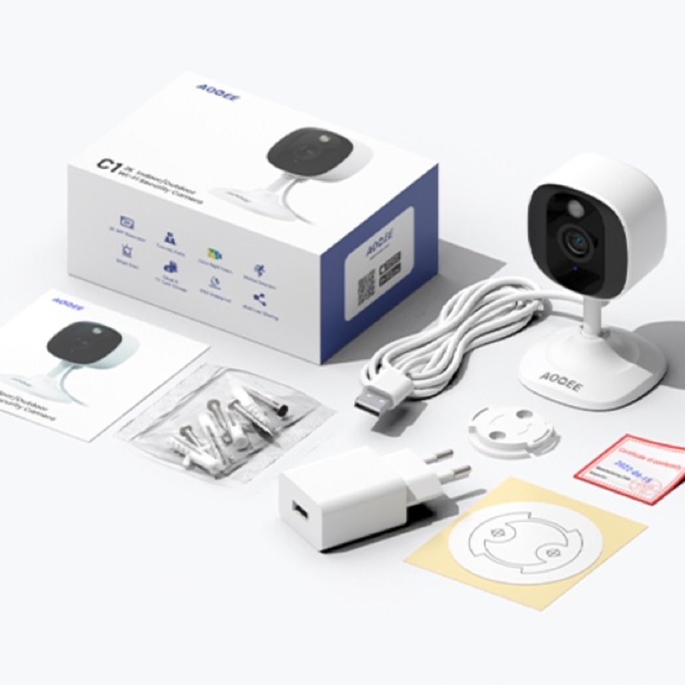 2K Indoor Outdoor Wi-Fi Security Cameras 2 Pack